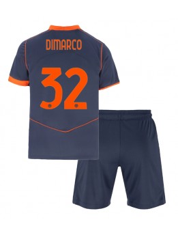 Billige Inter Milan Federico Dimarco #32 Tredjedraktsett Barn 2025-26 Kortermet (+ Korte bukser)